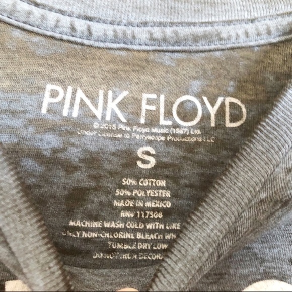 Pink Floyd Blue Burnout Short Sleeve Band Tee - Picture 2 of 7